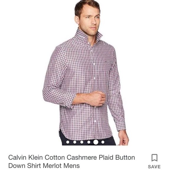 Calvin Klein Men’s Cashmere Plaid Button-down Shirt - Picture 2 of 7
